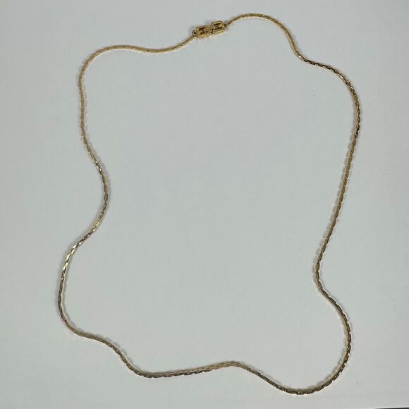 Givenchy Vintage Long Snake Chain Simple Gold Tone Necklace 29” - Picture 3 of 9